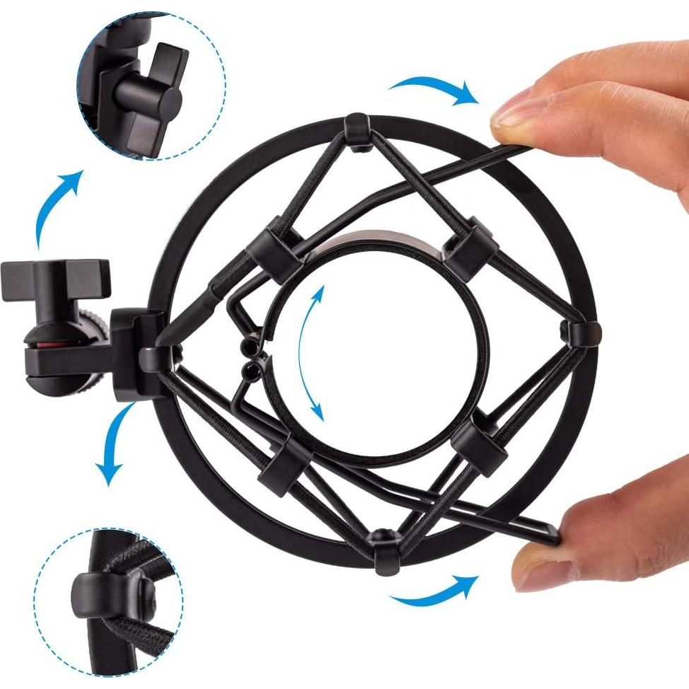 Soporte de choque para micrófono MXL 44-48 mm metal azul