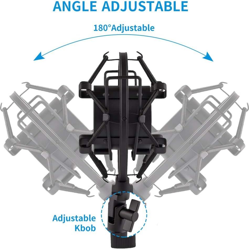 Soporte de choque para micrófono MXL 44-48 mm metal azul