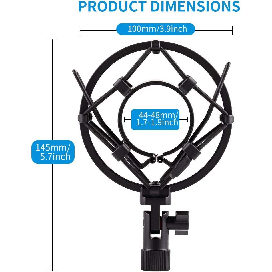Soporte de choque para micrófono MXL 44-48 mm metal azul