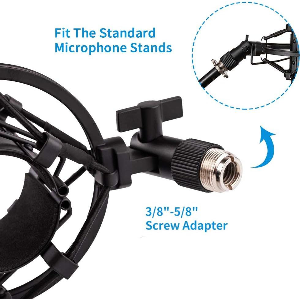 Soporte de choque para micrófono MXL 44-48 mm metal azul