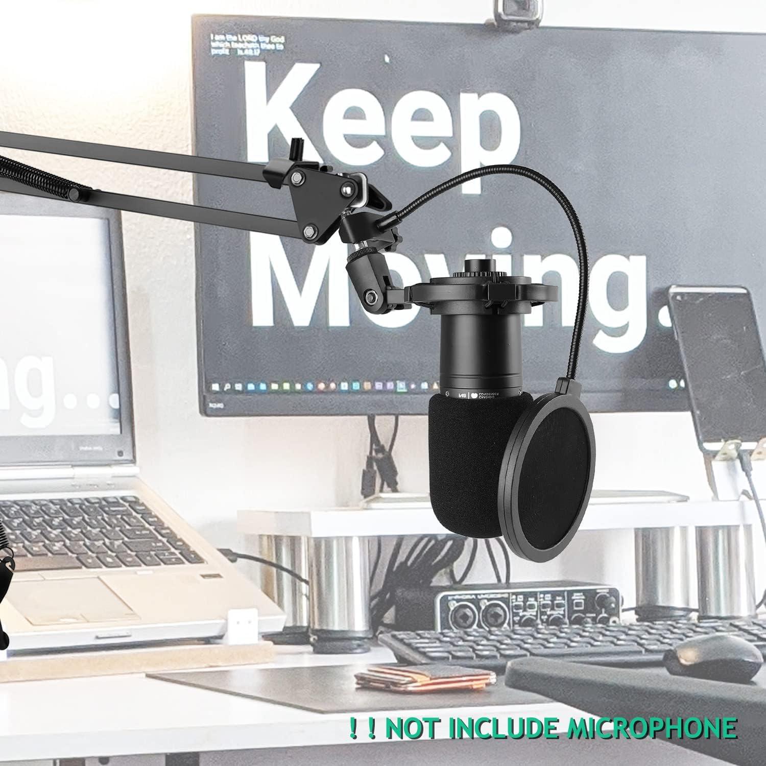 Soporte de choque Rigych AT2020 con filtro pop y espuma