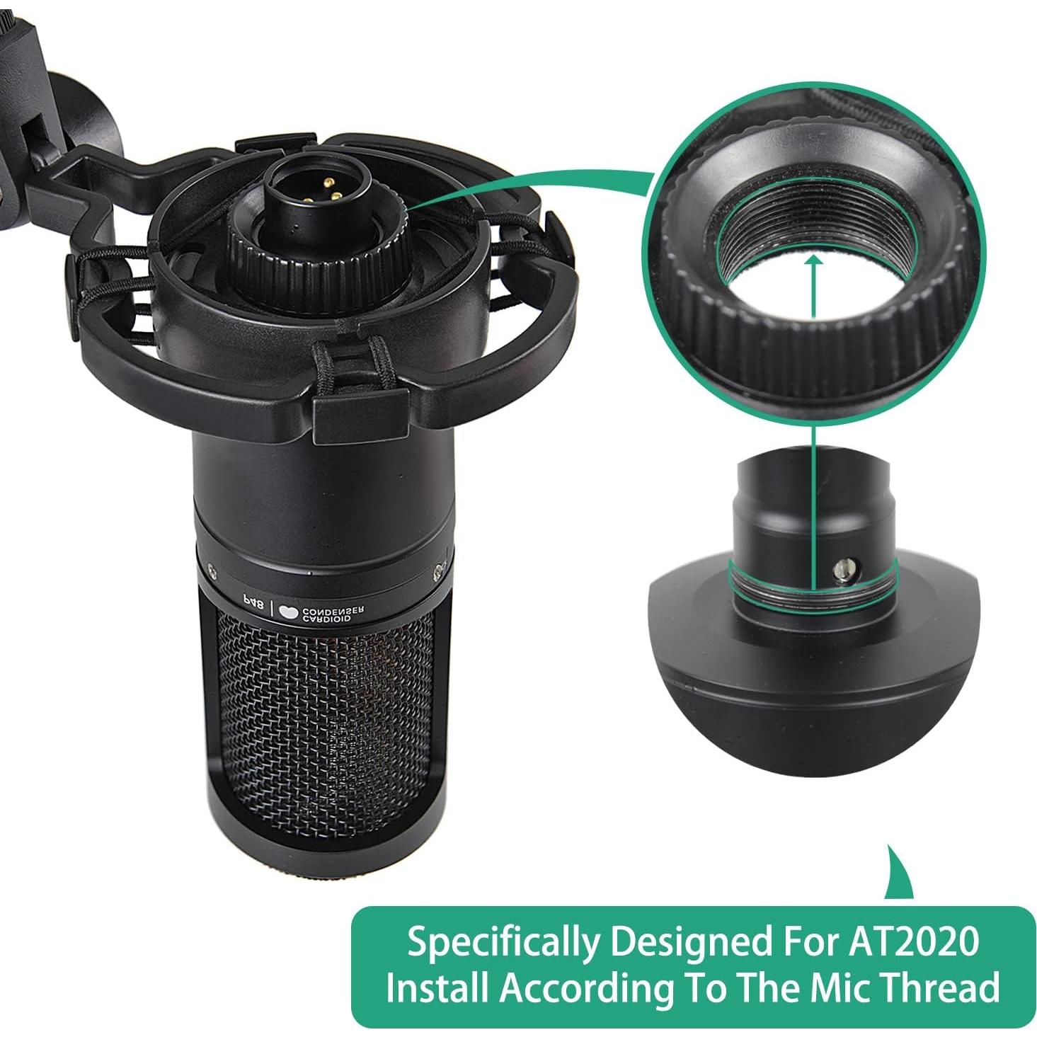 Soporte de choque Rigych AT2020 con filtro pop y espuma