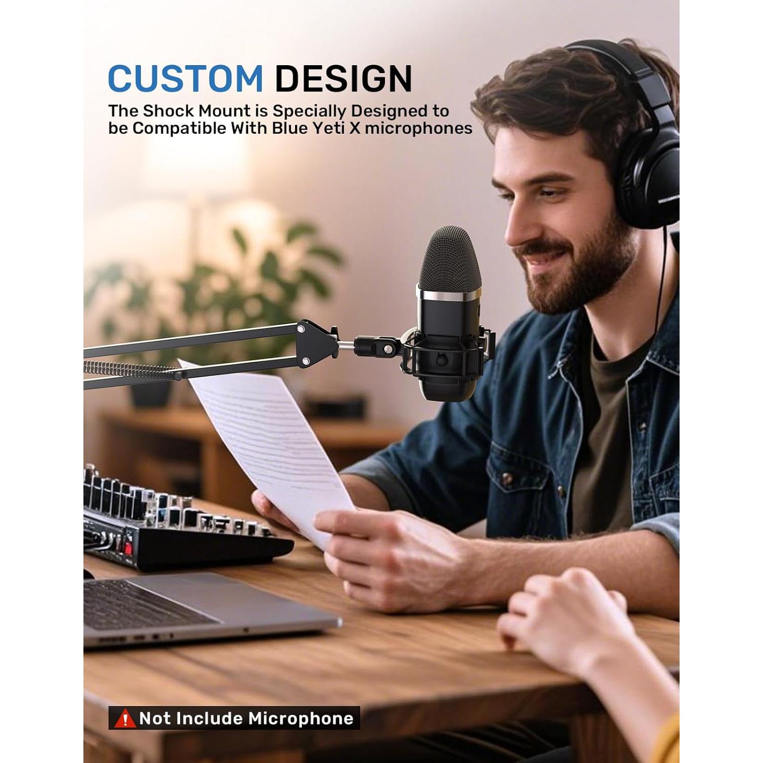 Soporte de choque Borenbuir para micrófono Blue Yeti X