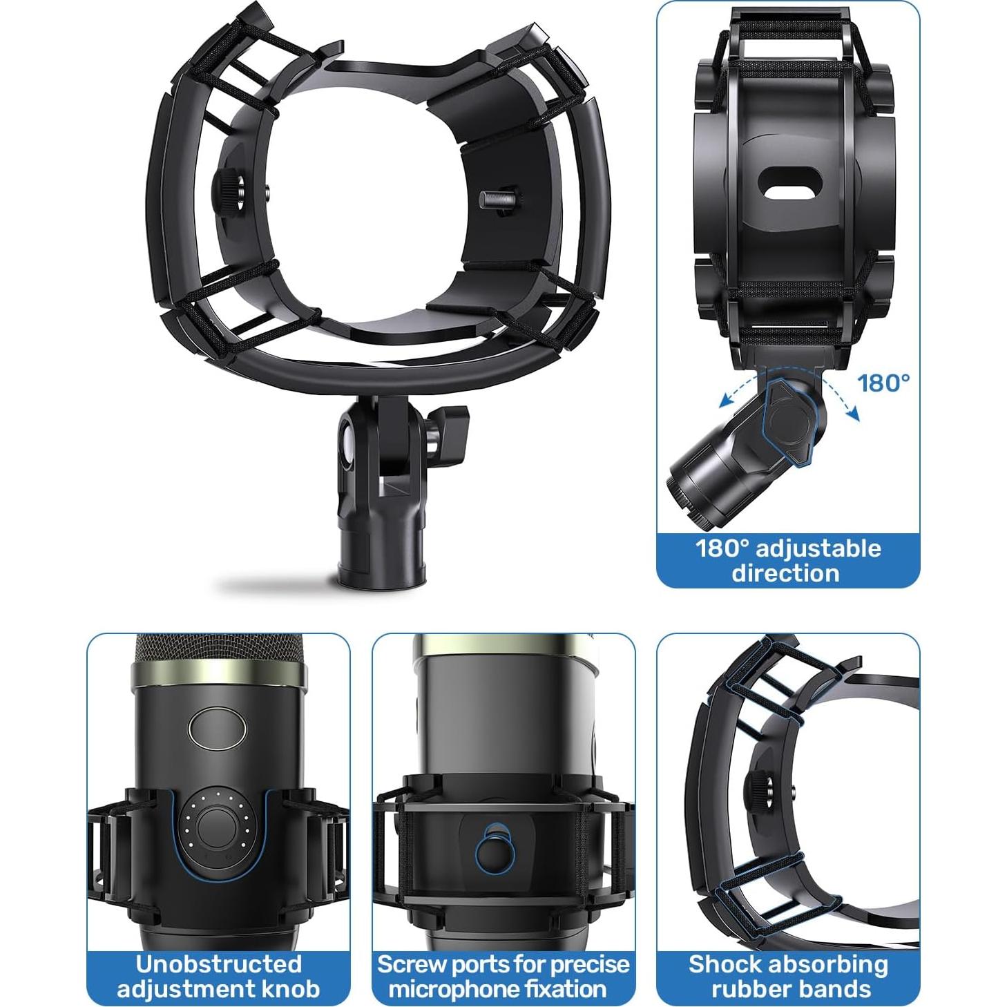 Soporte de choque Borenbuir para micrófono Blue Yeti X