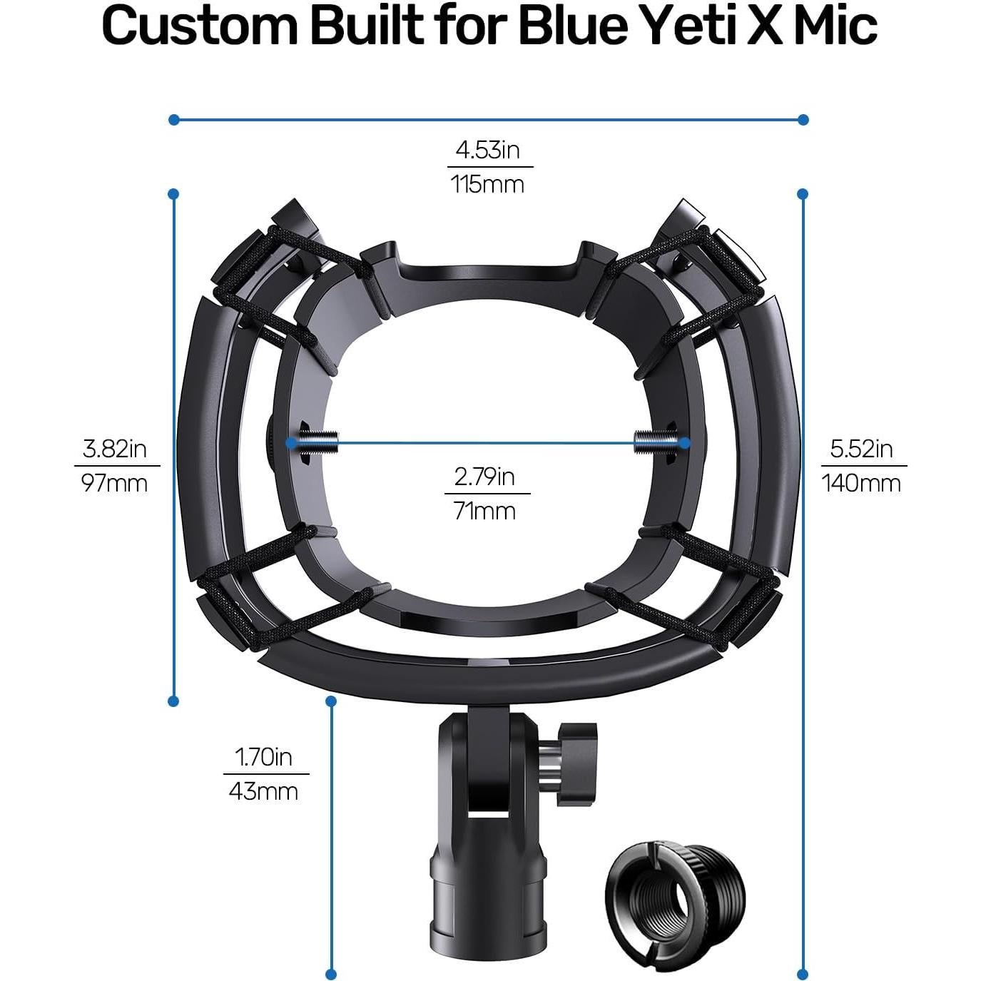 Soporte de choque Borenbuir para micrófono Blue Yeti X