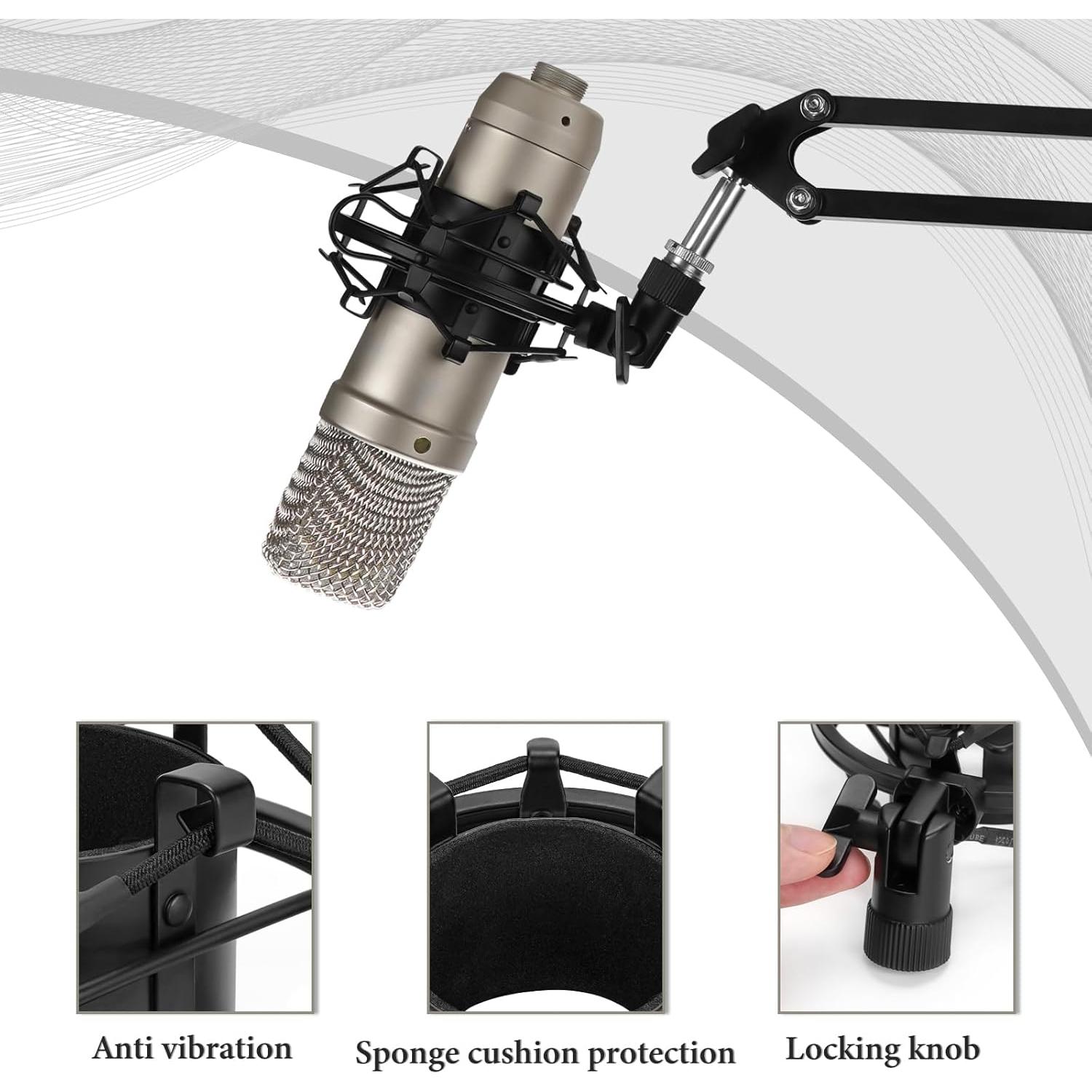 Soporte de Micrófono Antivibración GEEKRIA MIP22-01 Negro