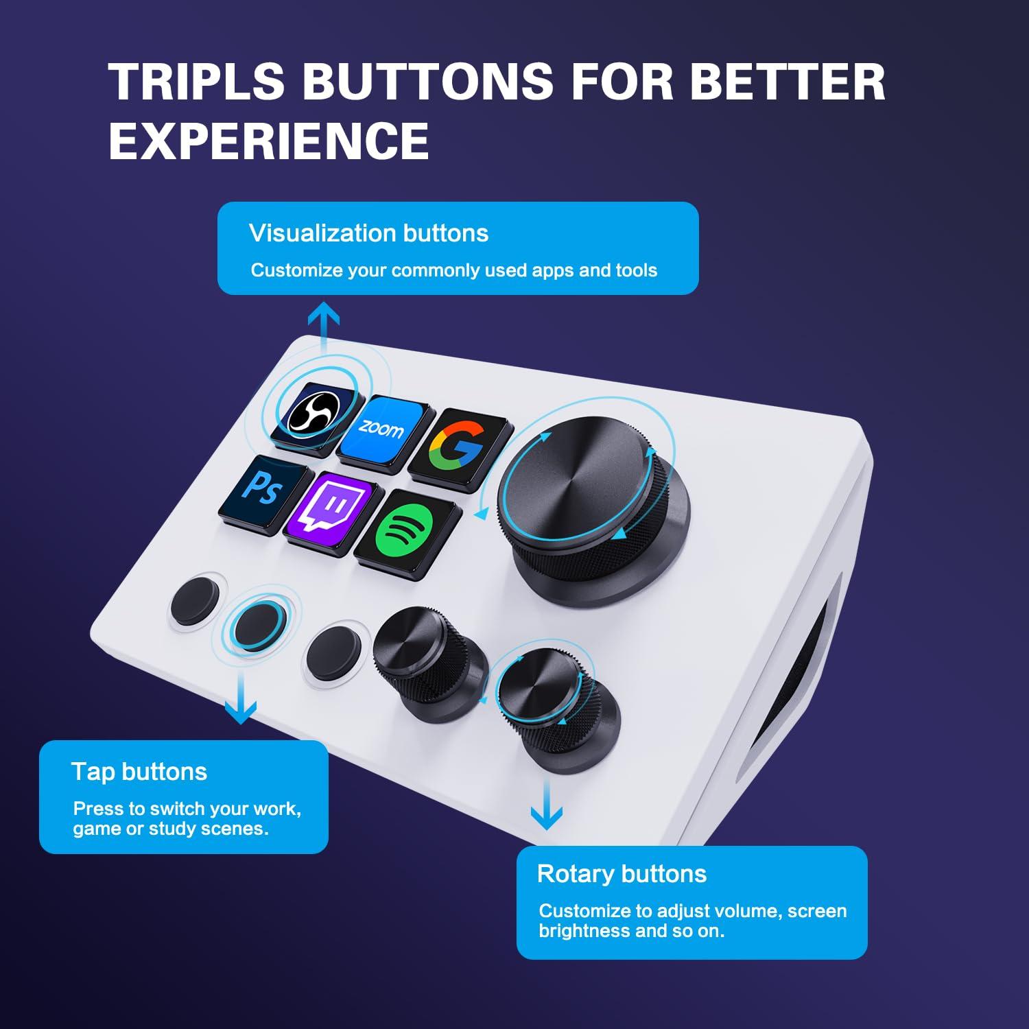 Controlador de Transmisión TreasLin N3 con 12 Teclas Macro USB-C