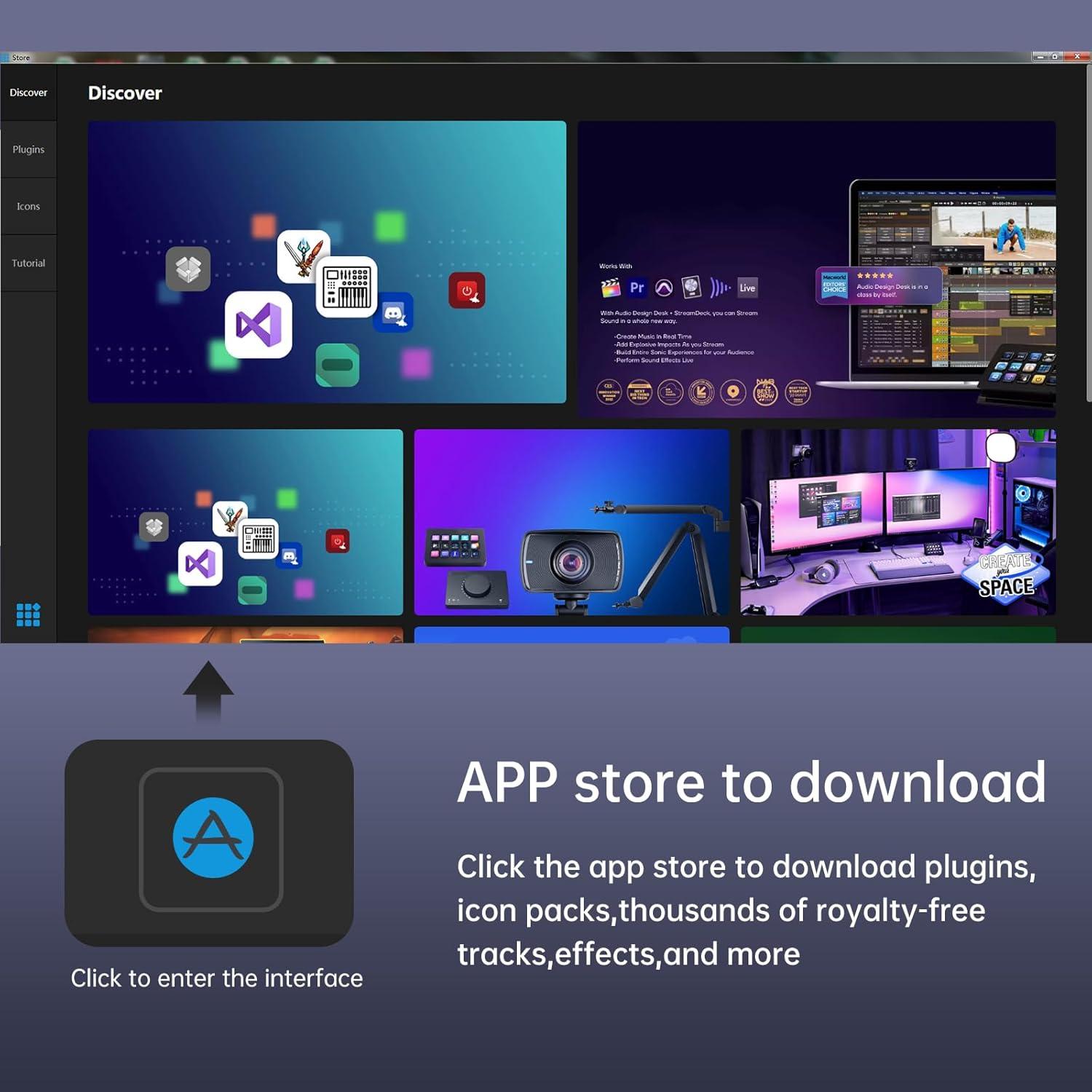 Controlador de Streaming Yinker LZK1-A 15 Teclas LCD Personalizables