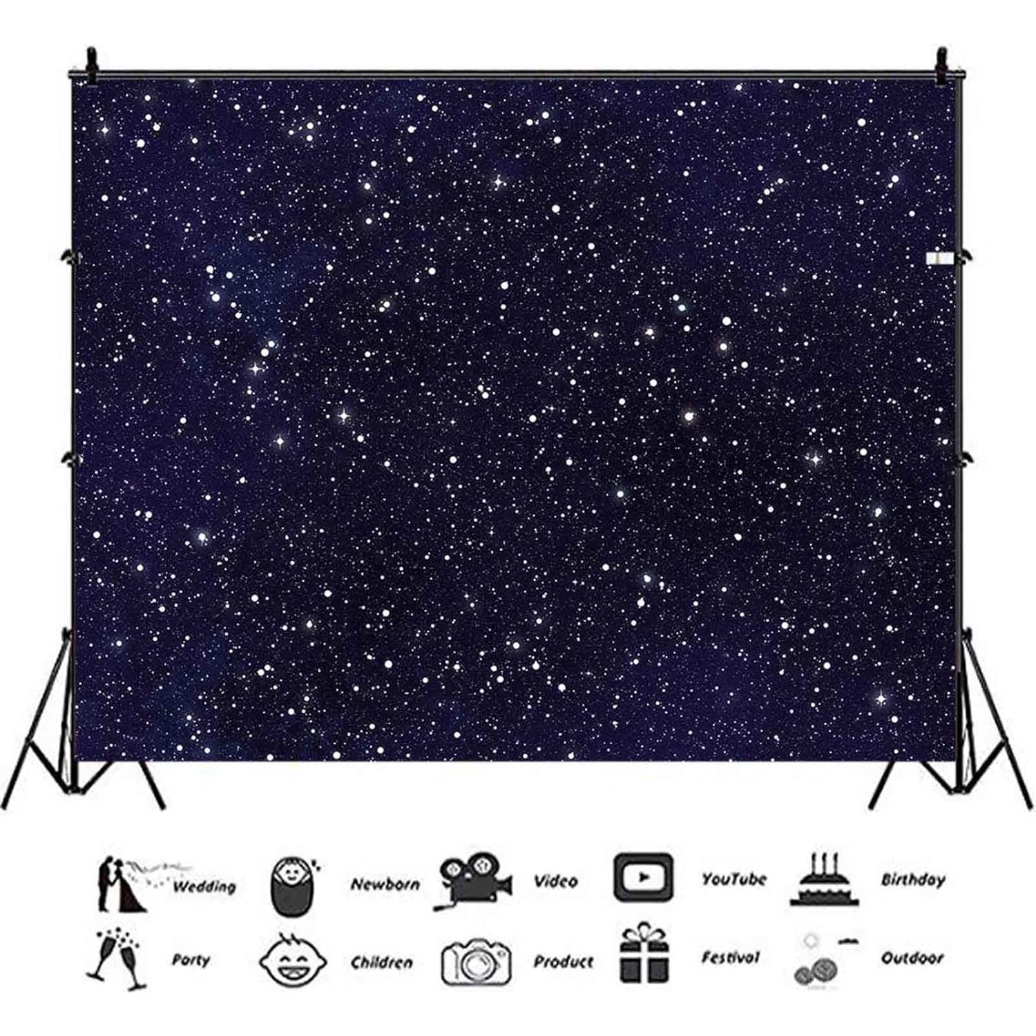 Fondo Fotográfico XLL 7x5ft Cielo Estrellado Fiesta Cumpleaños