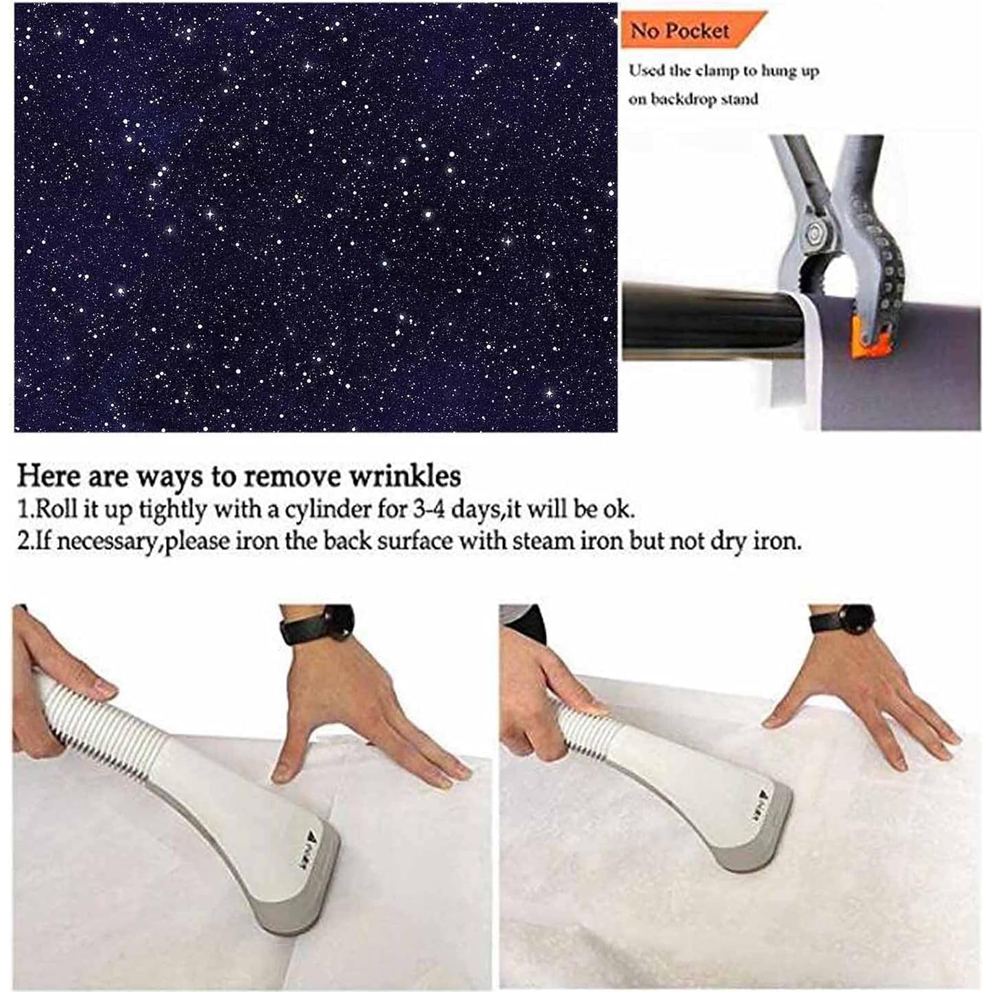 Fondo Fotográfico XLL 7x5ft Cielo Estrellado Fiesta Cumpleaños