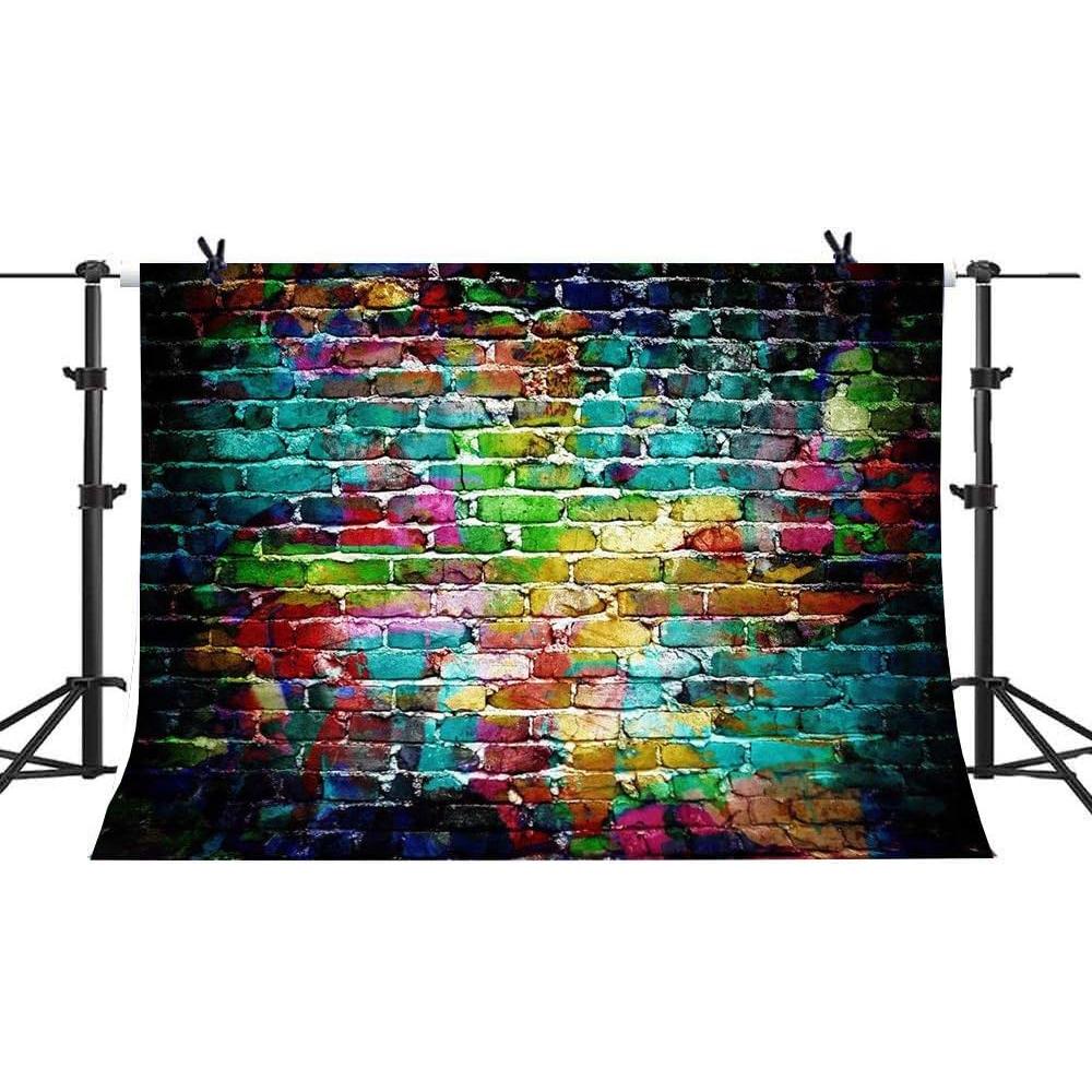 Fondo de Fotografía Vinilo 150x100cm Ladrillos Coloridos Art Studio