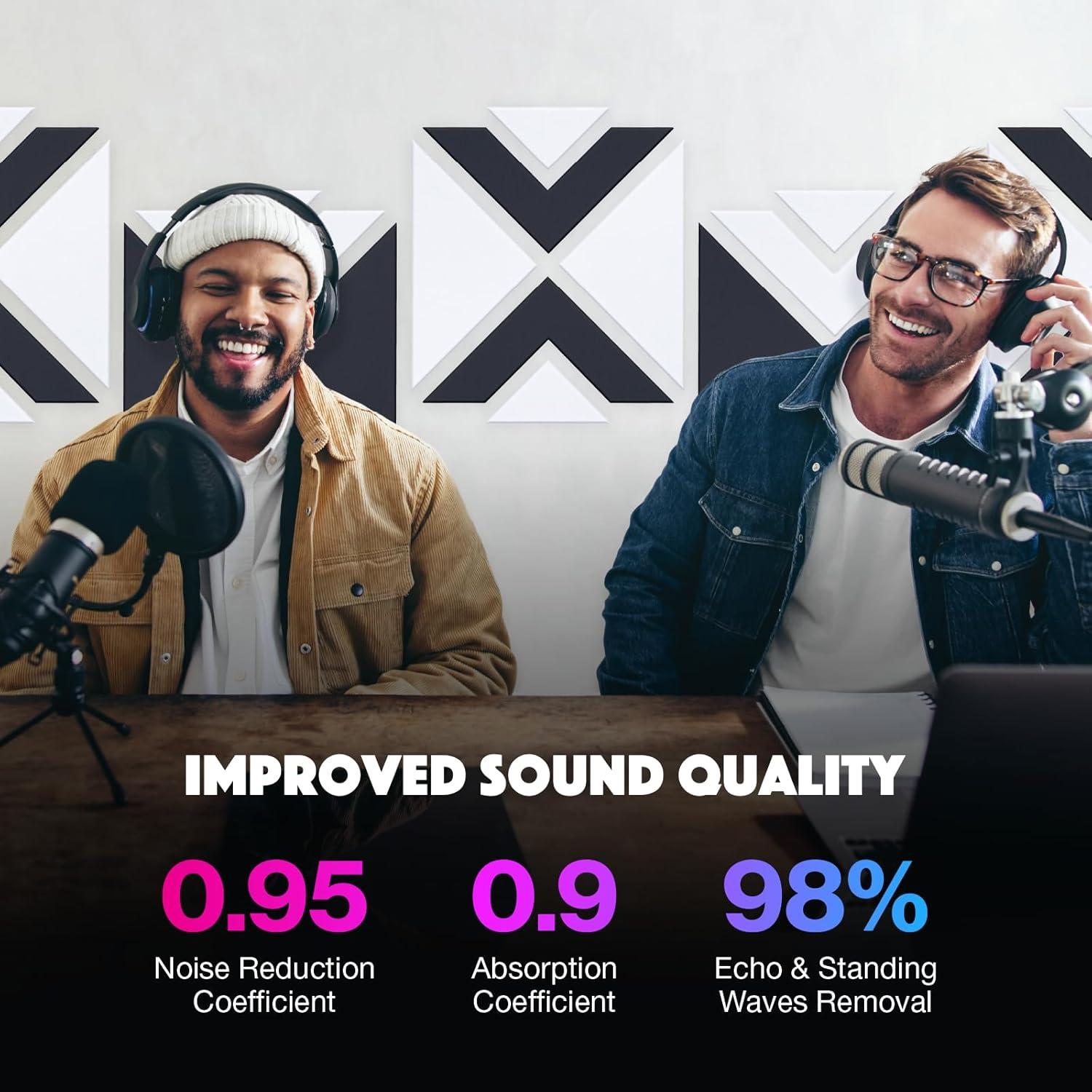 Paquete de 18 Paneles Acústicos Autoadhesivos Sonic Acoustics 30x30cm