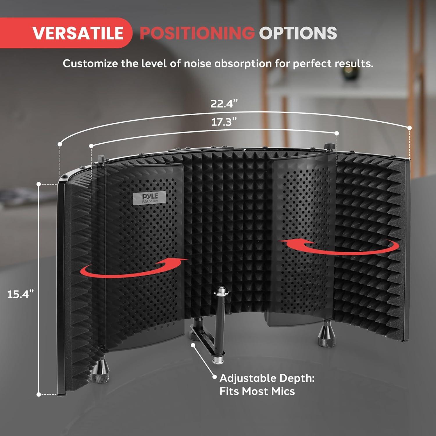 Filtro Acústico Pyle Studio 5 Paneles 44x41x16 cm Aislamiento