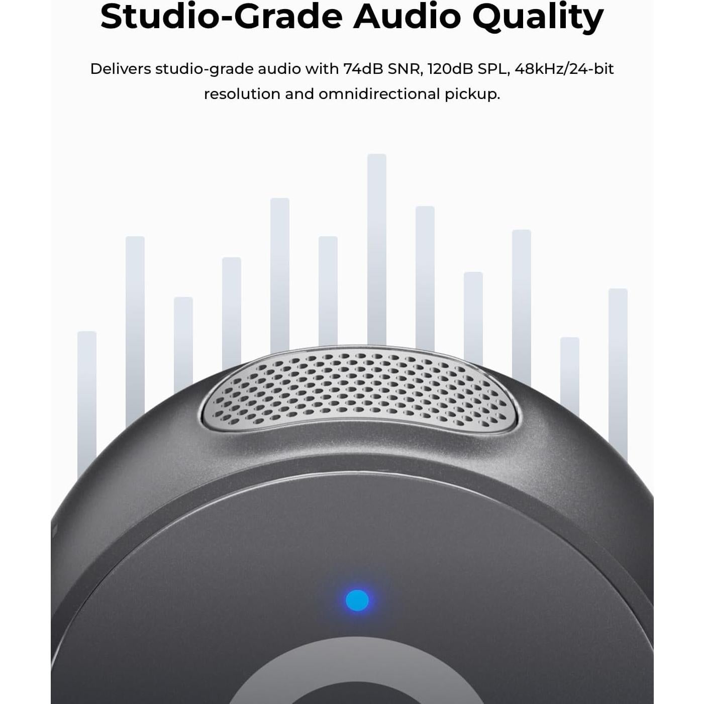 Micrófono Inalámbrico OBSBOT Vox Doble Lavalier 300m USB-C