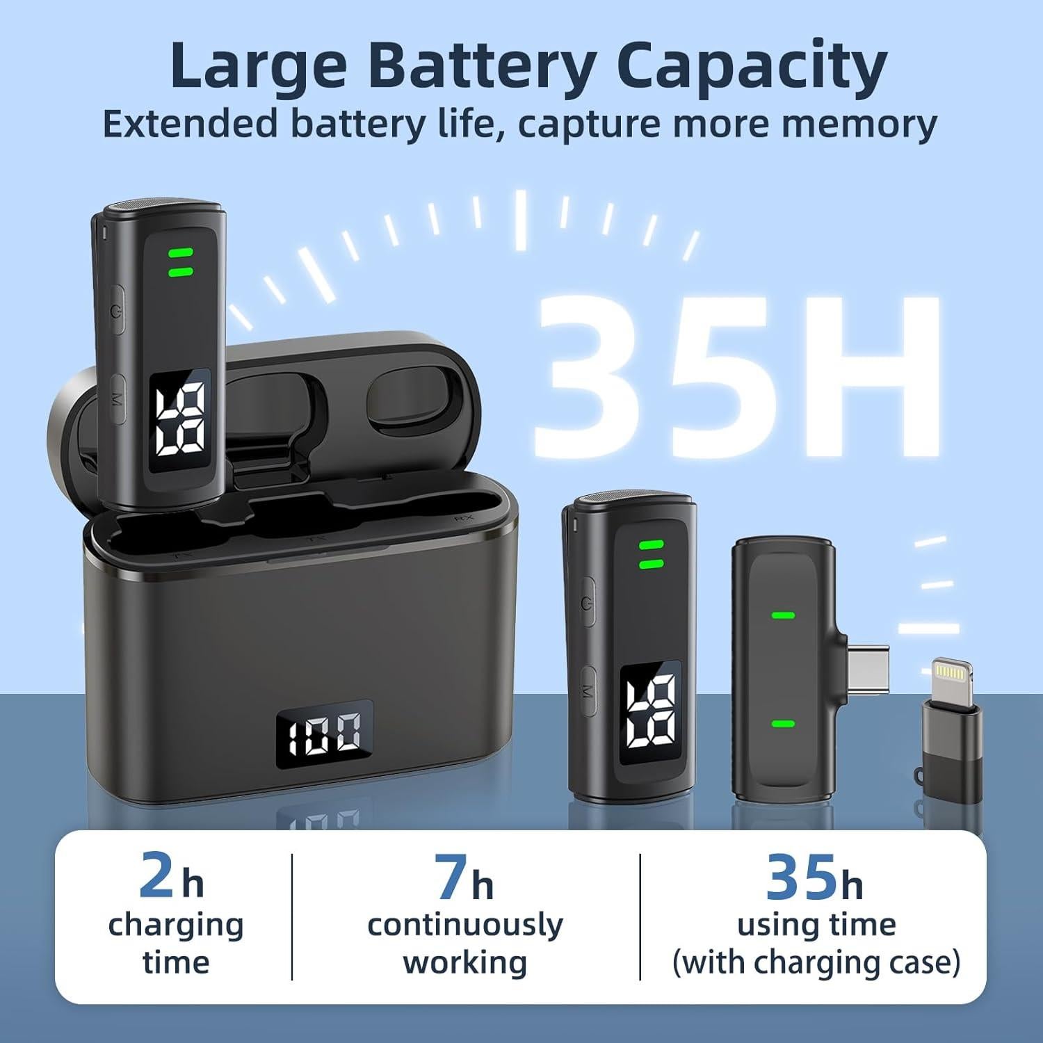 Micrófono Lavalier Inalámbrico Txtune DM10 para iPhone y Android