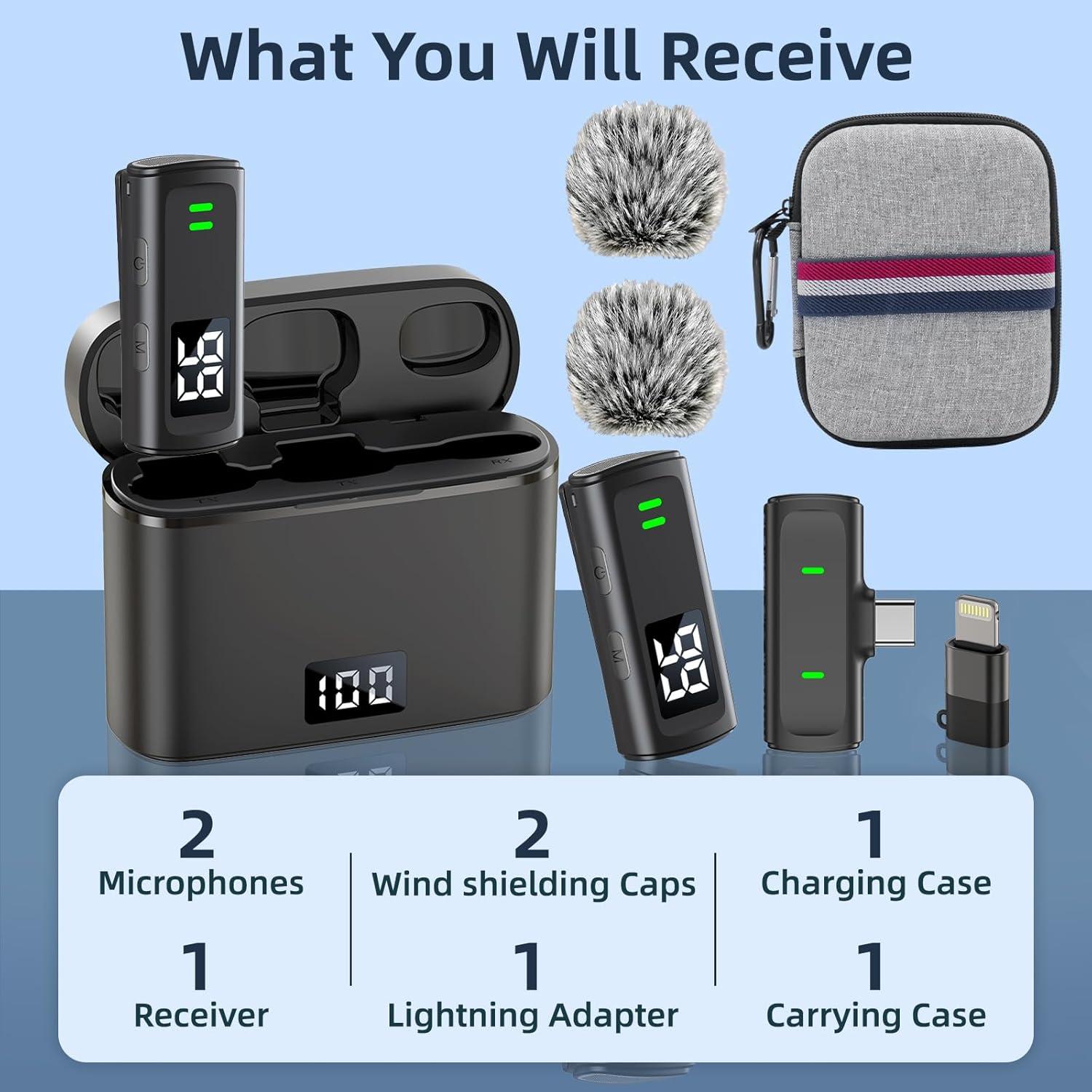 Micrófono Lavalier Inalámbrico Txtune DM10 para iPhone y Android