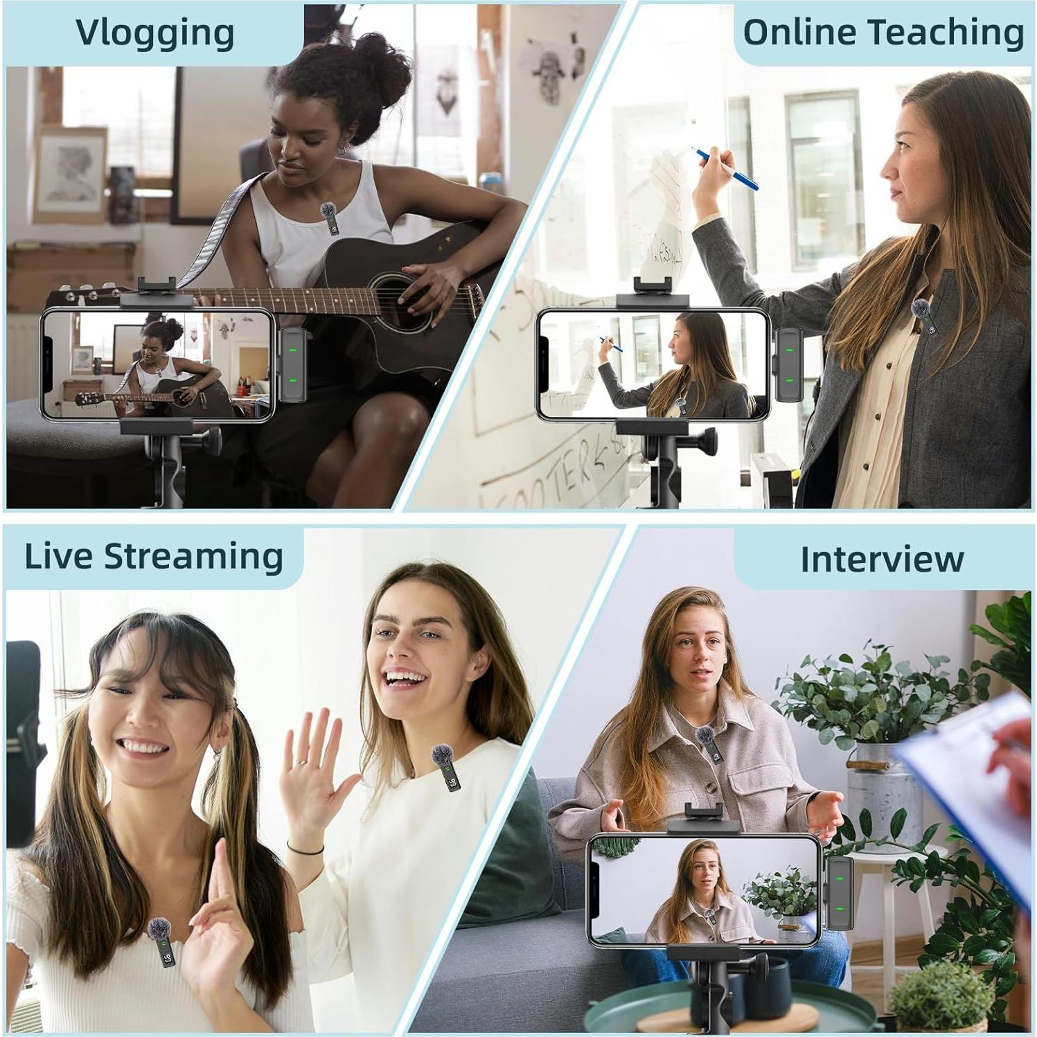 Micrófono Lavalier Inalámbrico Txtune DM10 para iPhone y Android