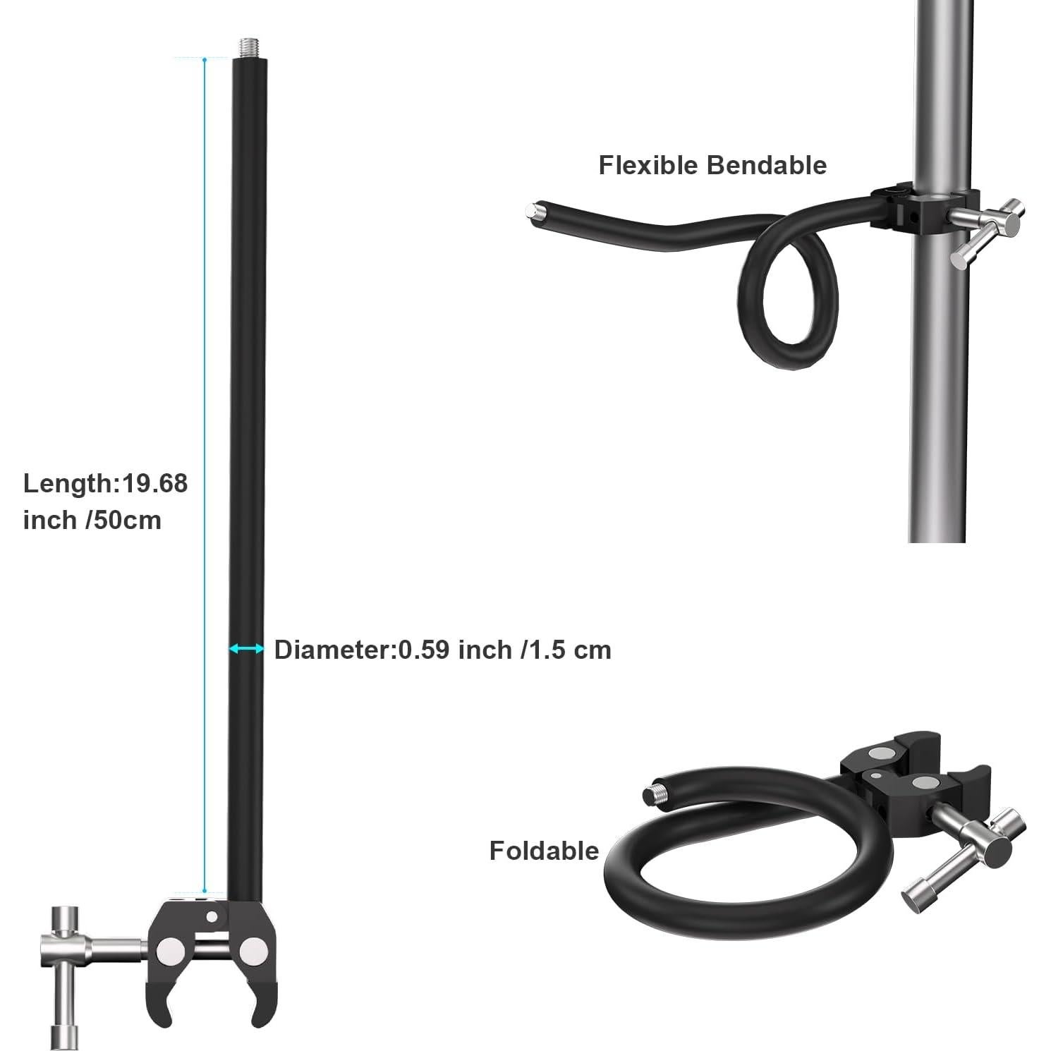 Soporte de Micrófono Cuello de Ganso MK0108 Ajustable 50 cm