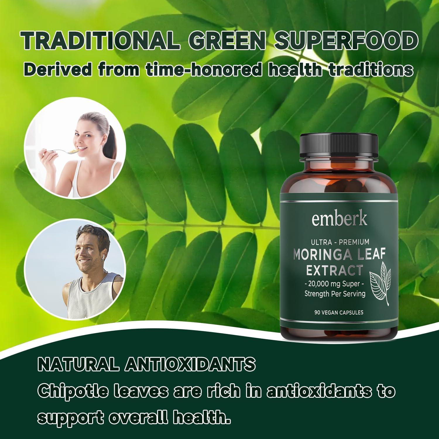 Cápsulas de Moringa 20,000 mg - 90 Veganas - Energía y Metabolismo