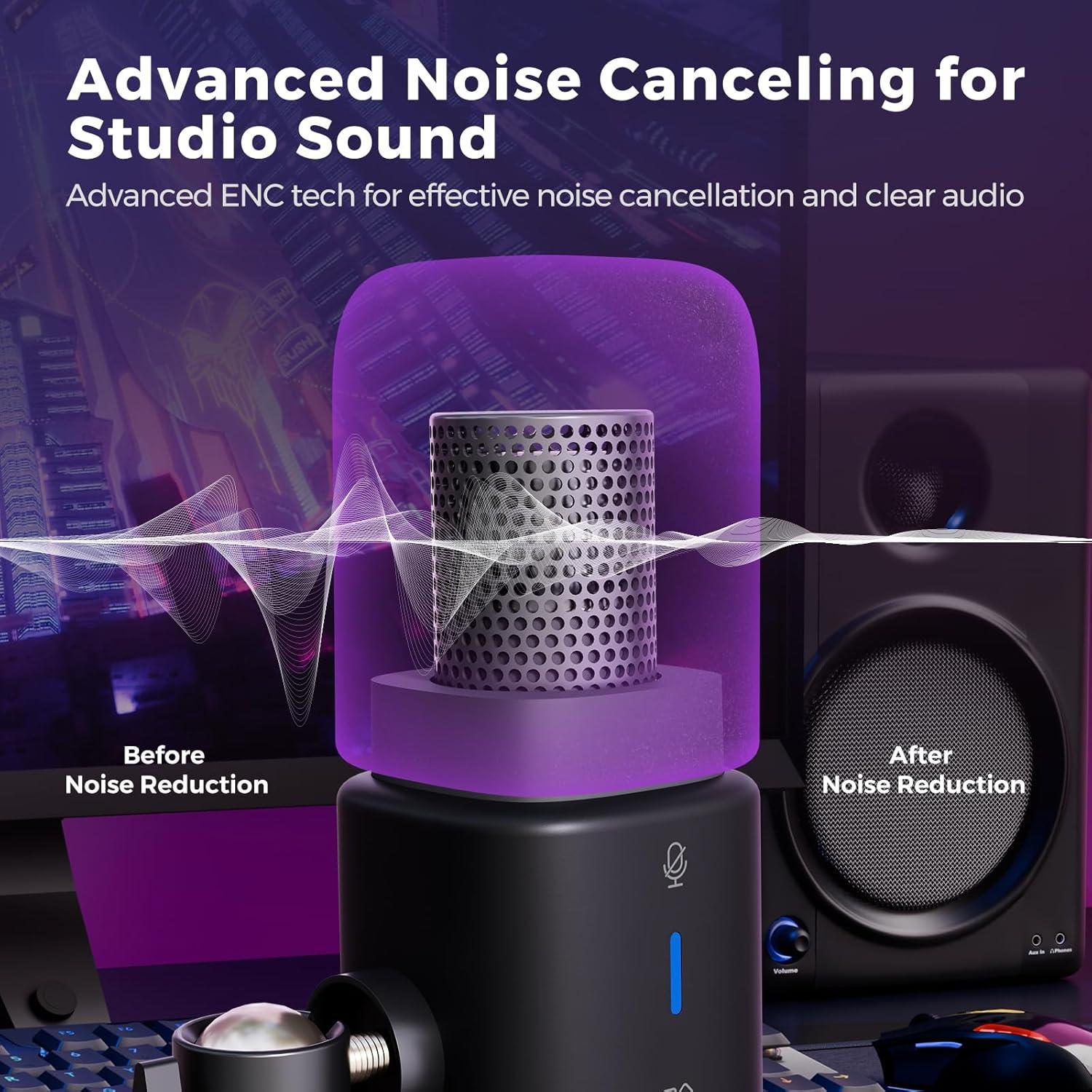 Micrófono de Condensador NearStream AM25X XLR/USB con Soporte