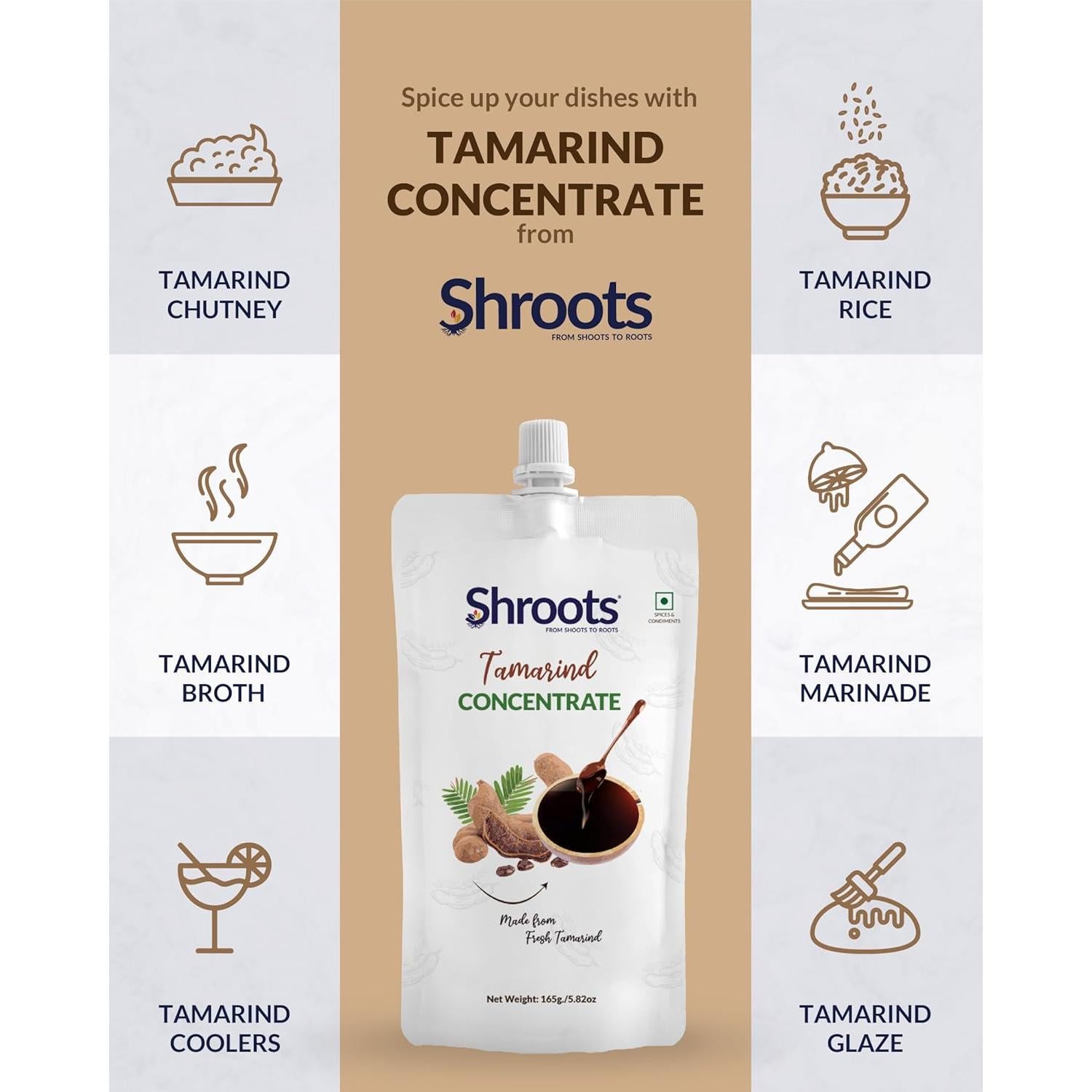 Pasta de Tamarindo Shroots 165 g - Sin Azúcar, Sin Gluten