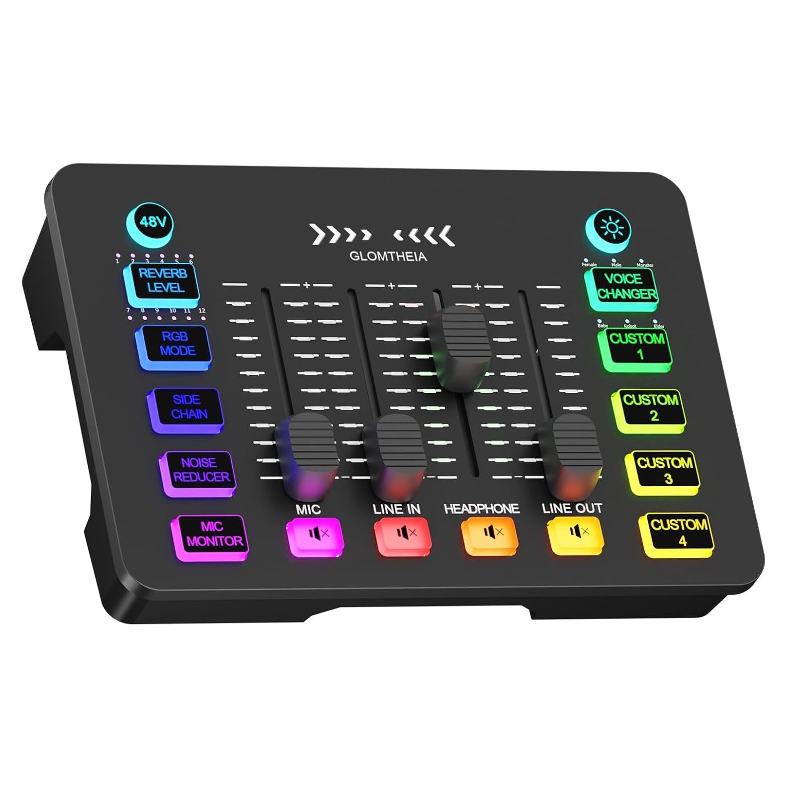 Interfaz de Audio AR011 para Juegos y Streaming - Mezclador con Cambiador de Voz