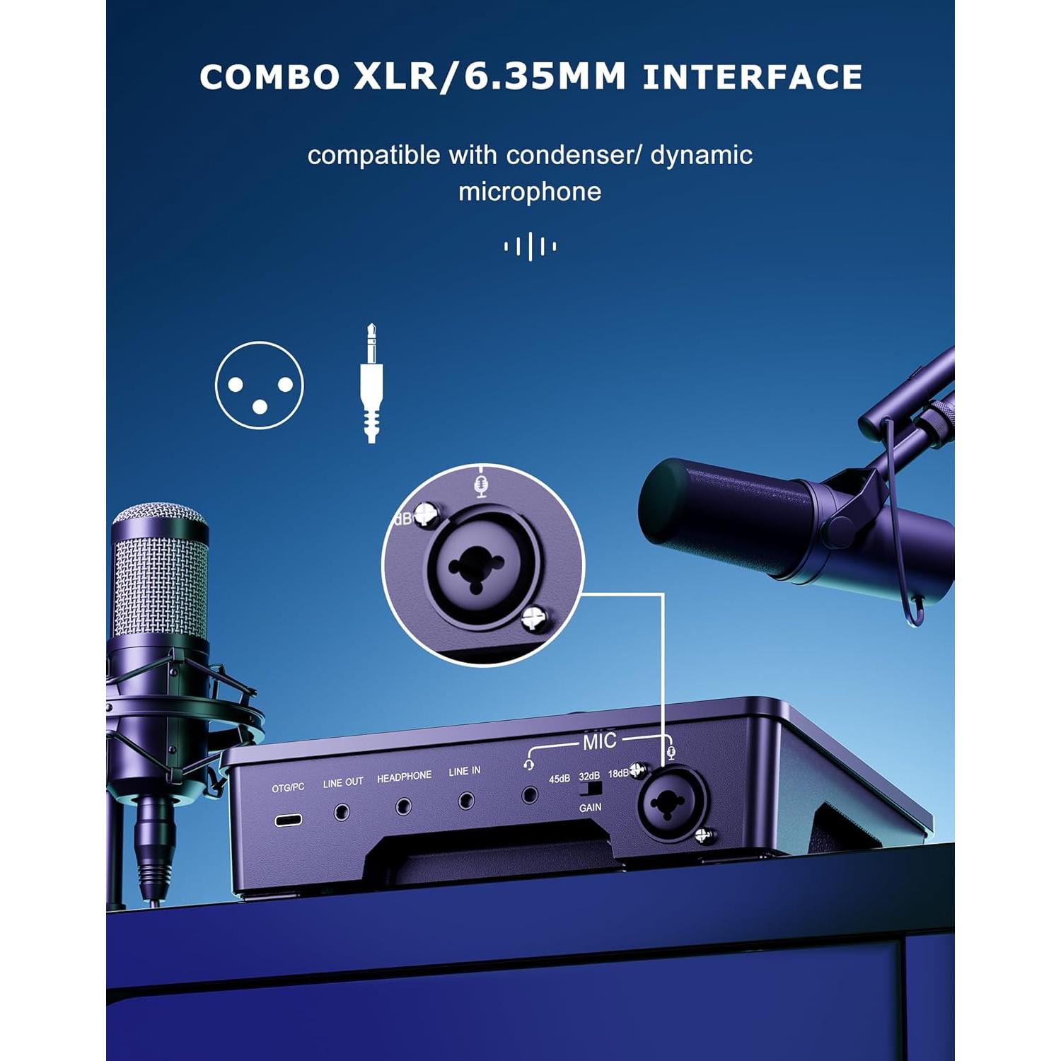 Interfaz de Audio AR011 para Juegos y Streaming - Mezclador con Cambiador de Voz