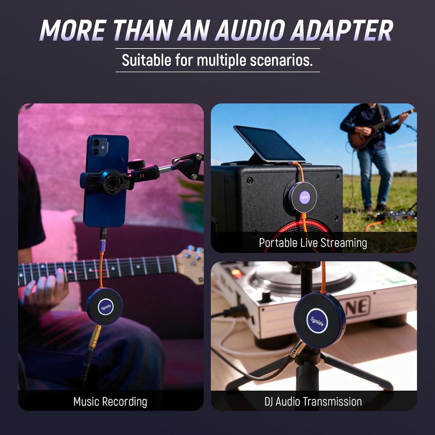 Interfaz de Audio Portátil Synido Live Dock A10 USB-C 24bit 48kHz