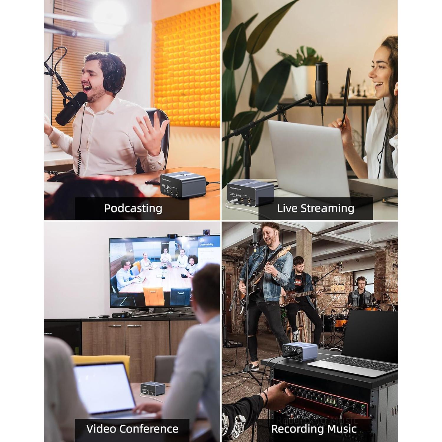 Interfaz de Audio USB LEKATO SF2401 24 bits/192kHz XLR