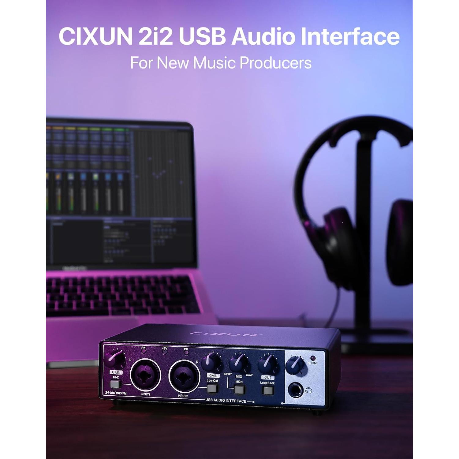 Interfaz de Audio USB-C 2i2 Focusrite 24-bit/192kHz Dual XLR