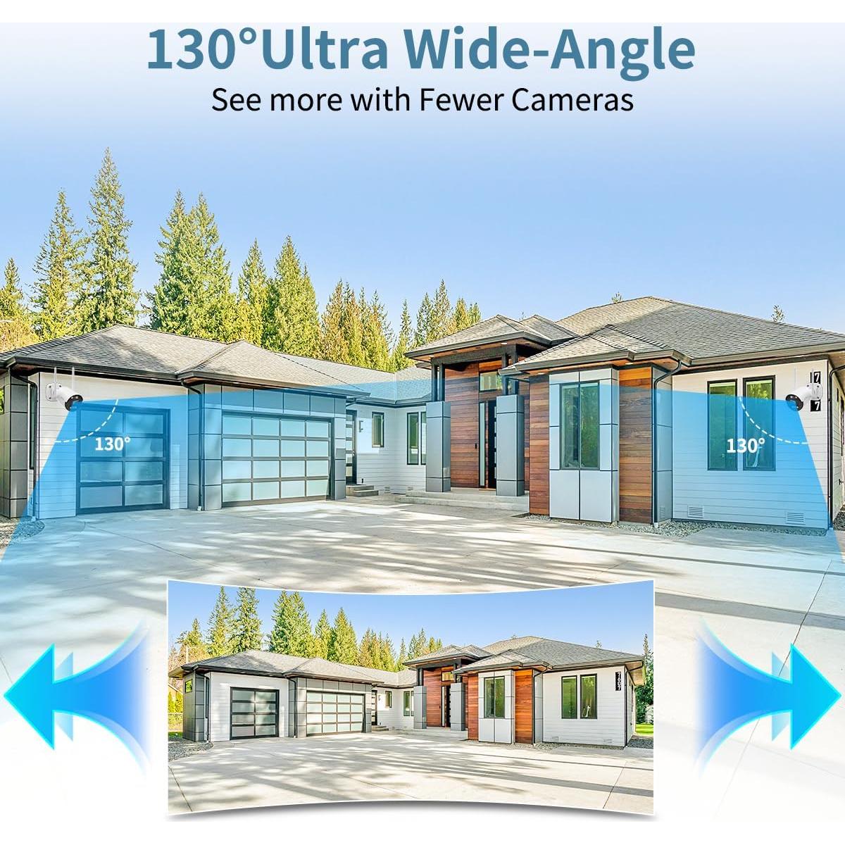 Cámara de Seguridad Inalámbrica OHWOAI 130° con Audio Bidireccional