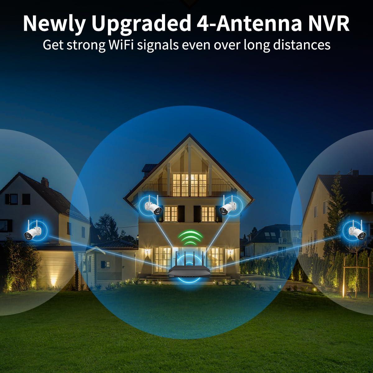 Cámara de Seguridad Inalámbrica OHWOAI 130° con Audio Bidireccional