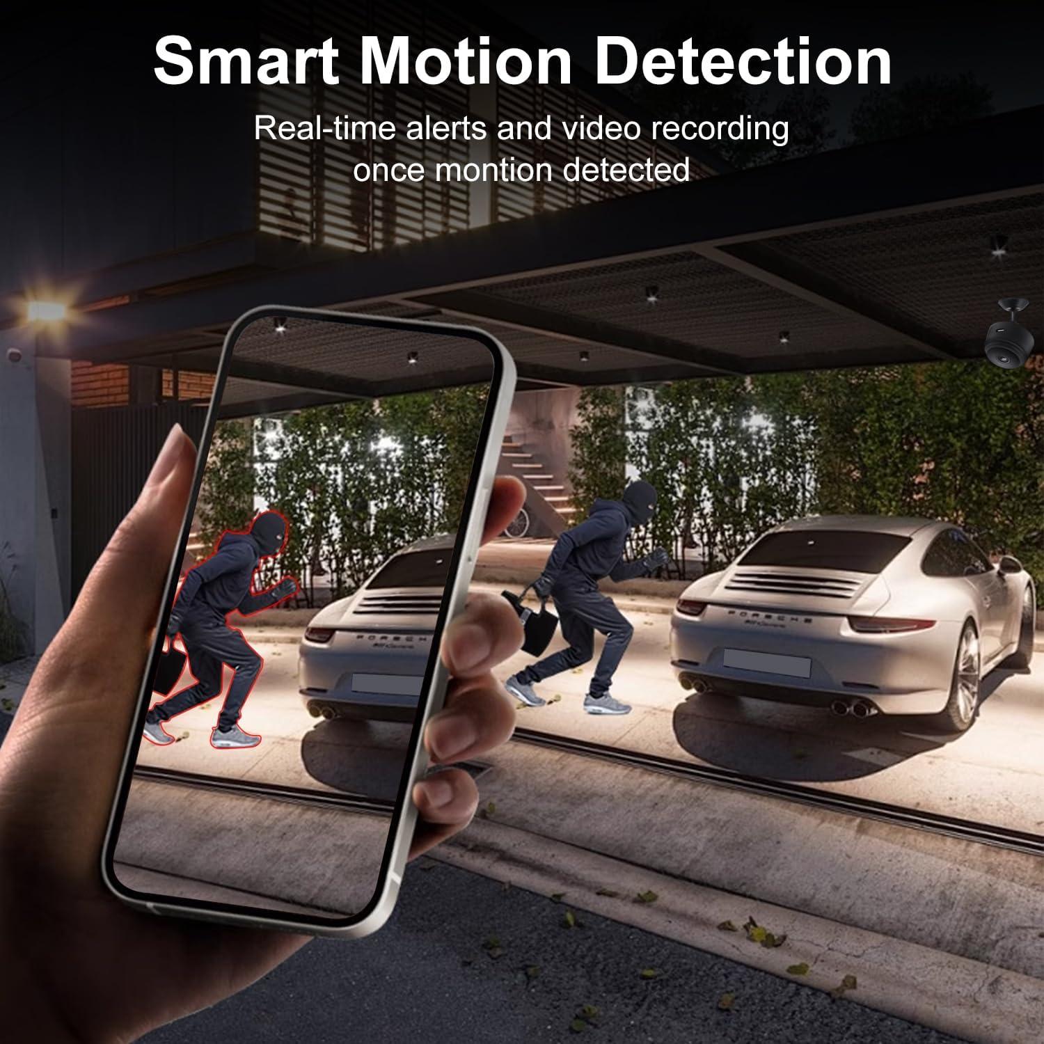 Cámara Mini WiFi HD 1080P YISPK con Visión Nocturna y Detección de Movimiento