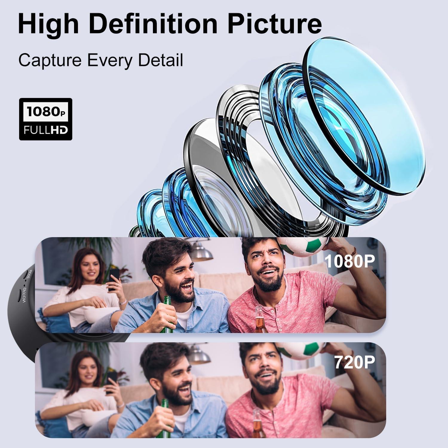 Cámara Mini WiFi HD 1080P YISPK con Visión Nocturna y Detección de Movimiento