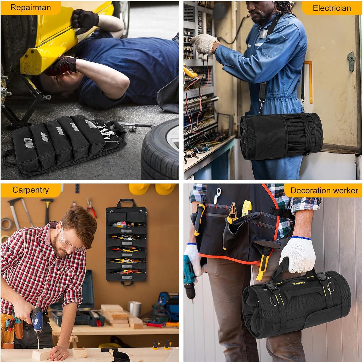 Bolsa de Herramientas LEFOR·Z Grande 13 Bolsillos Negra