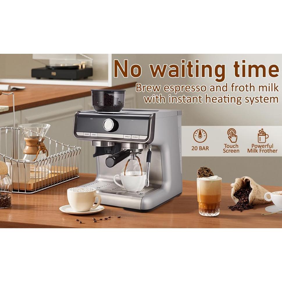 Máquina de Espresso GarveeHome SX-RQ-KJF 20 Bar con Molinillo