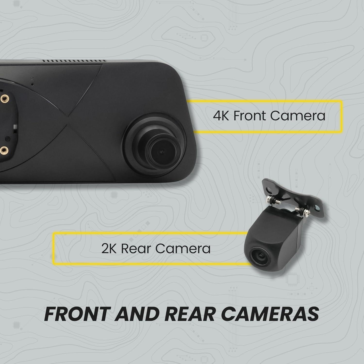 Espejo DVR STINGER STR4K 9.66" 4K UHD con Cámara 2K Jeep Wrangler JL