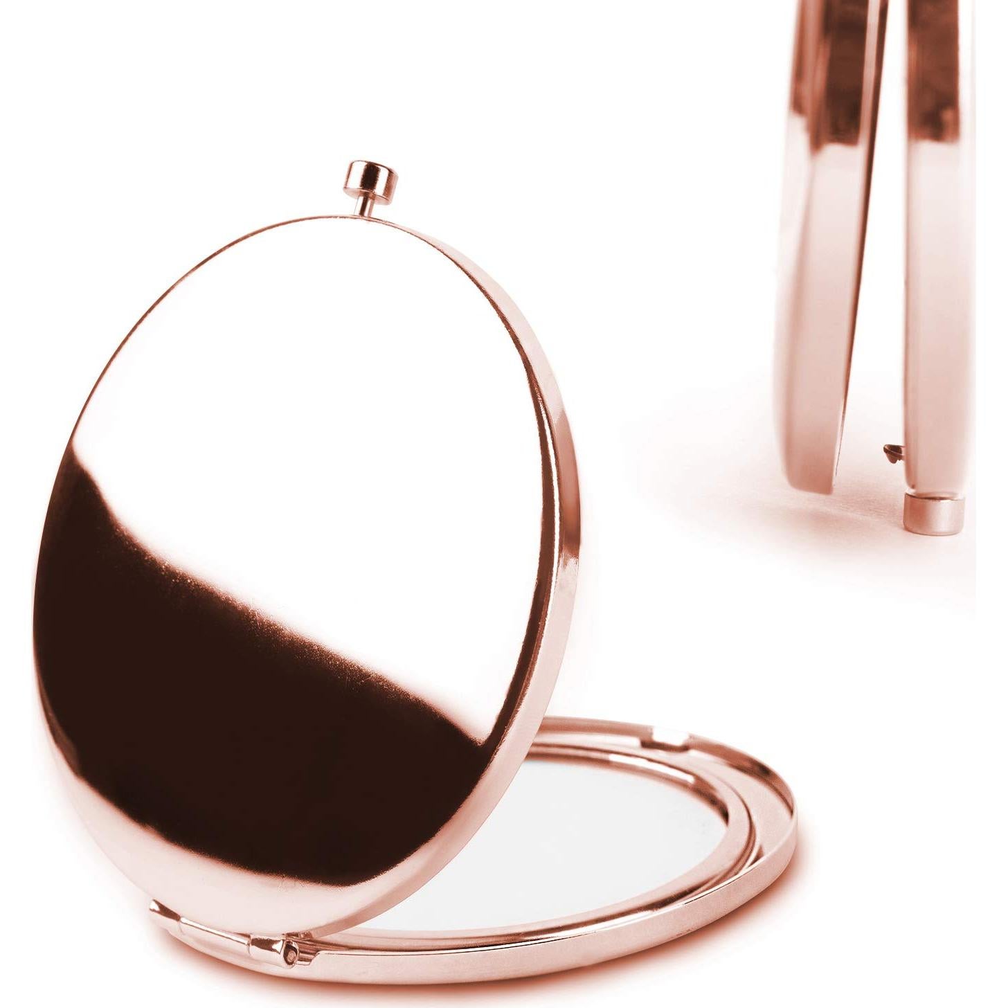 Espejo Compacto Dynippy Doble Cara 6.86 cm Oro Rosa