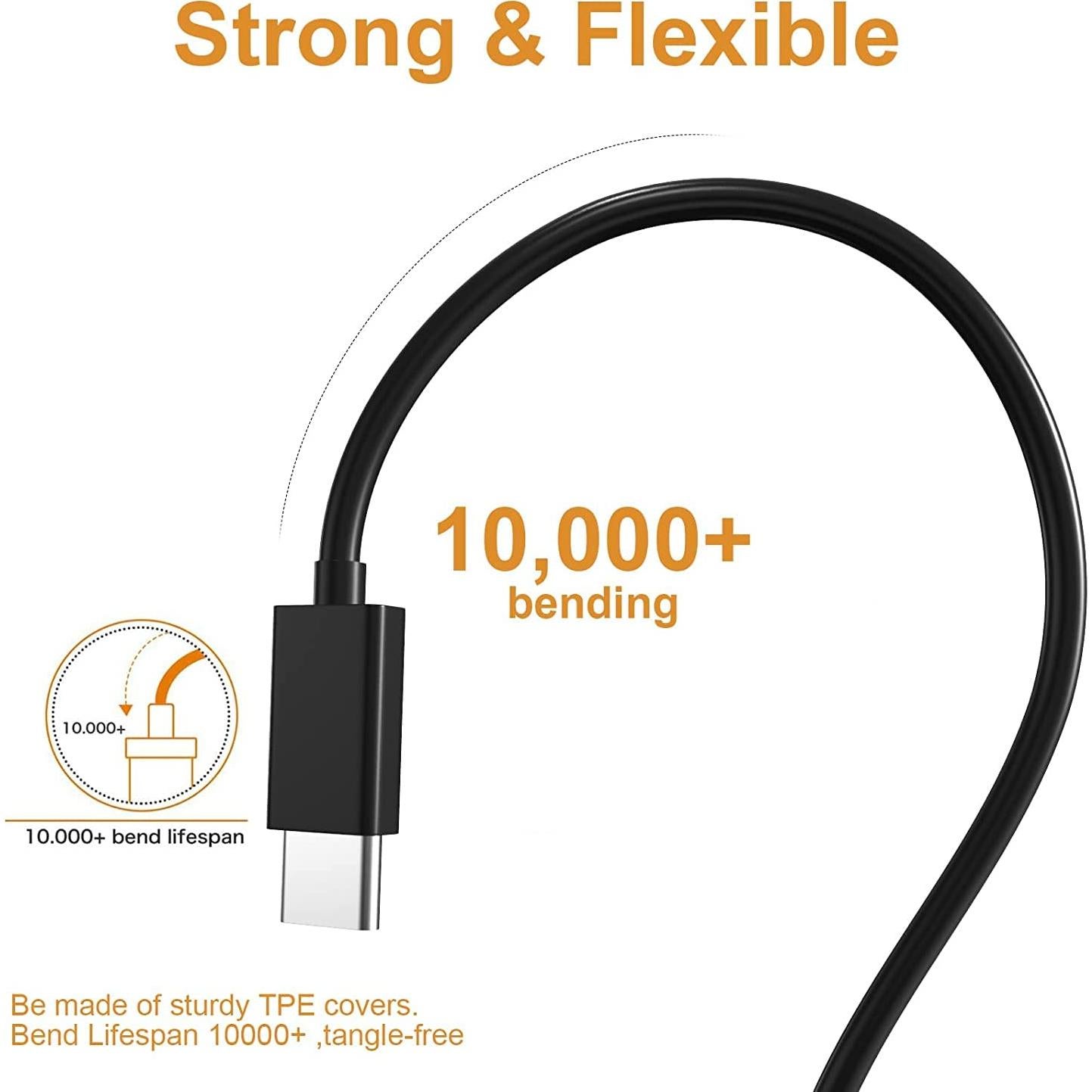 Cable de Carga USB Tipo C Toxaoii 1m para Linternas