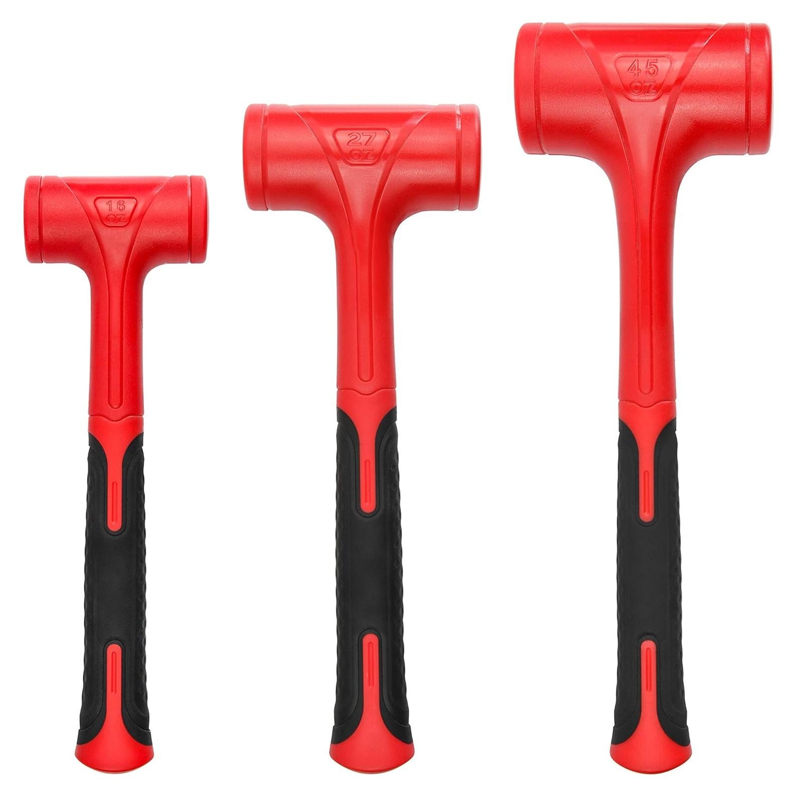 Juego de Martillos de Golpe Muerto YIYITOOLS 3 Piezas 0.45kg 0.68kg 1.36kg