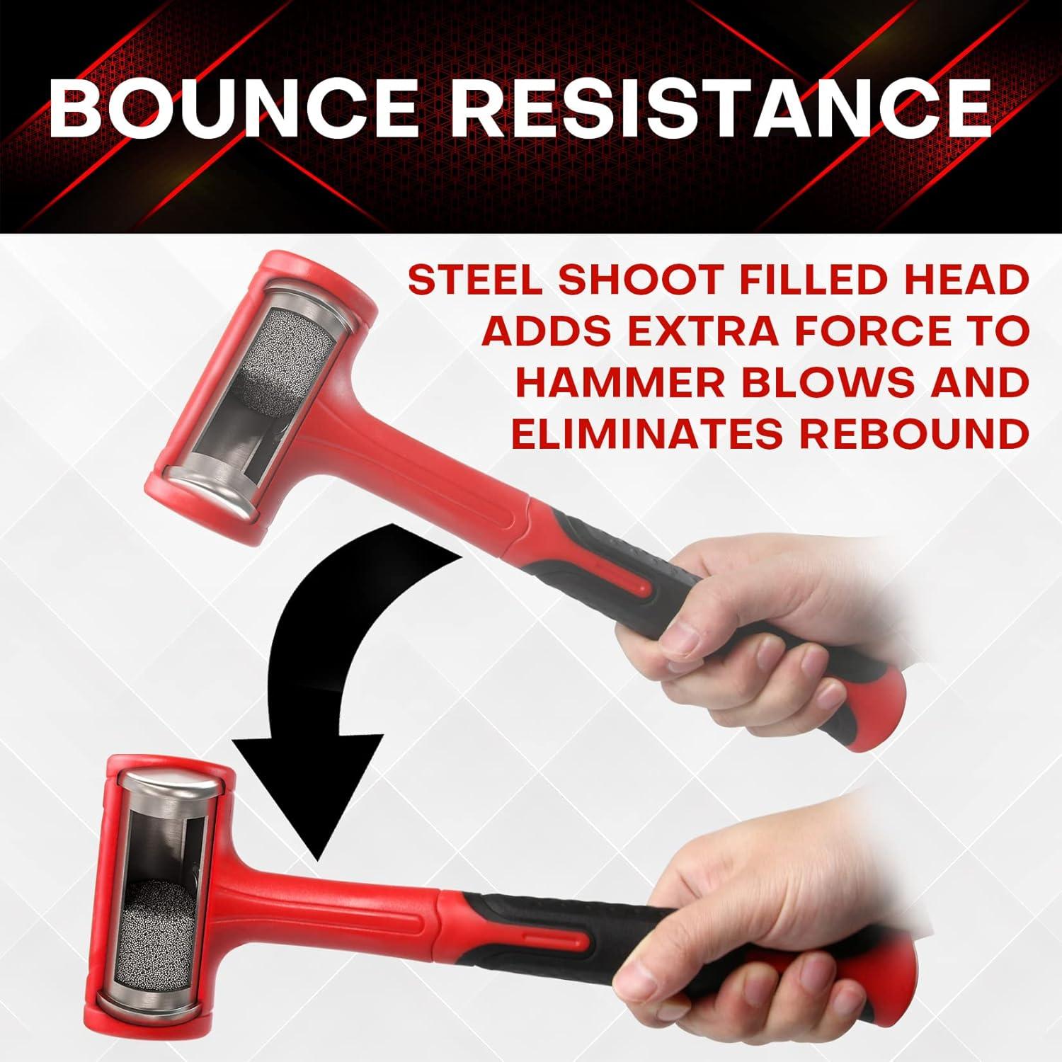 Juego de Martillos de Golpe Muerto YIYITOOLS 3 Piezas 0.45kg 0.68kg 1.36kg