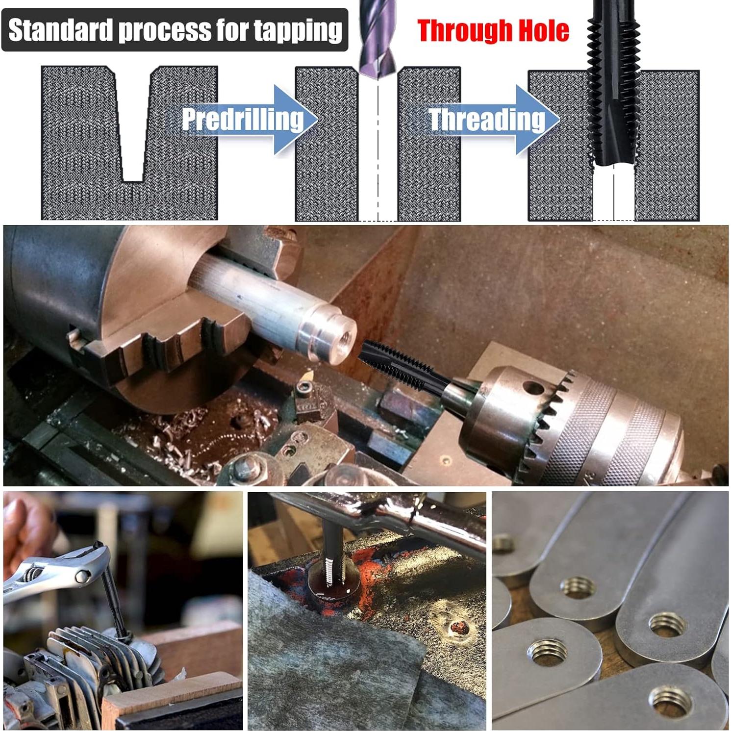 Yakamoz 7 Pcs Brocas de Rosca M3 a M12 Nitruración