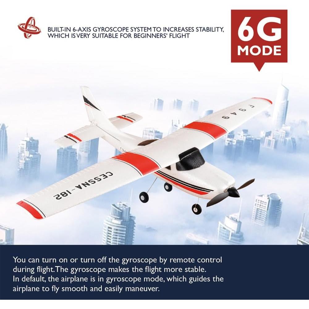 Avión RC F949 EPP 3CH 2.4GHz para Principiantes con 2 Baterías