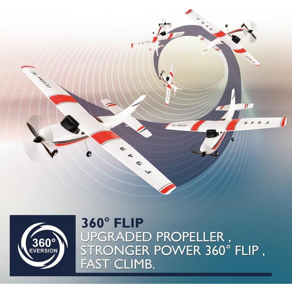 Avión RC F949 EPP 3CH 2.4GHz para Principiantes con 2 Baterías
