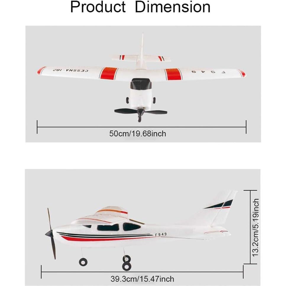Avión RC F949 EPP 3CH 2.4GHz para Principiantes con 2 Baterías