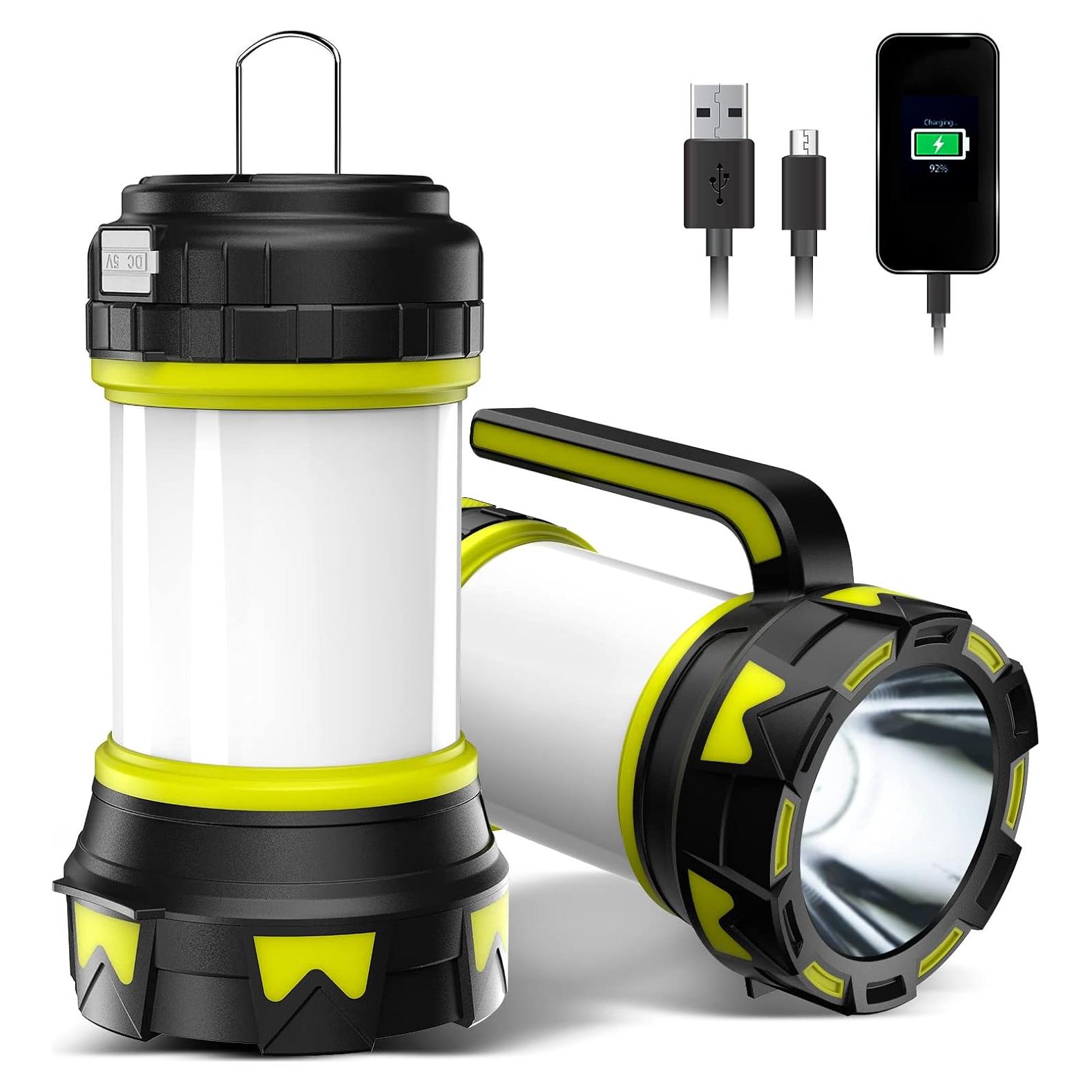 Linterna Recargable Bochaos 3000mAh IPX4 6 Modos Camping