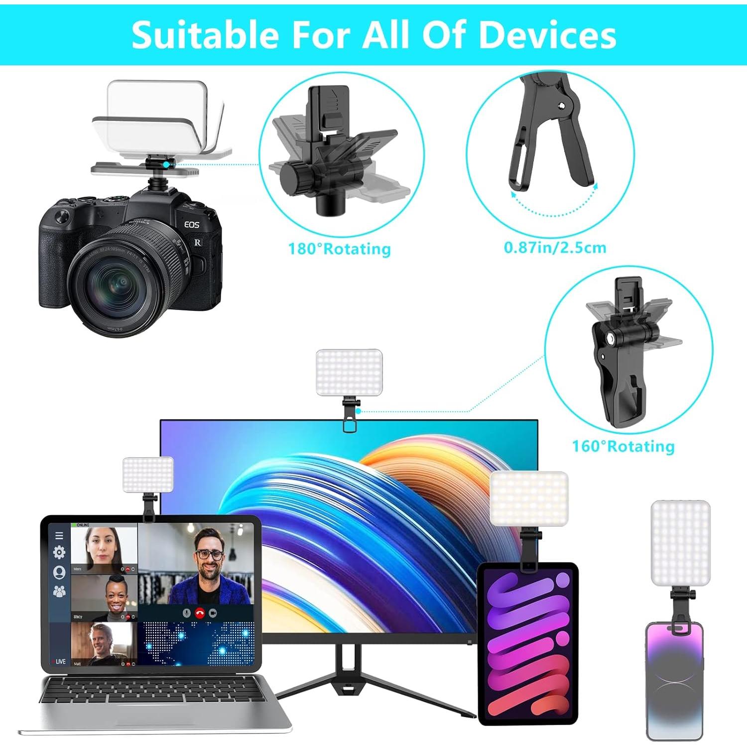 Luz de Selfie Anautin D6 60 LED 2200mAh 7 Modos Brillo