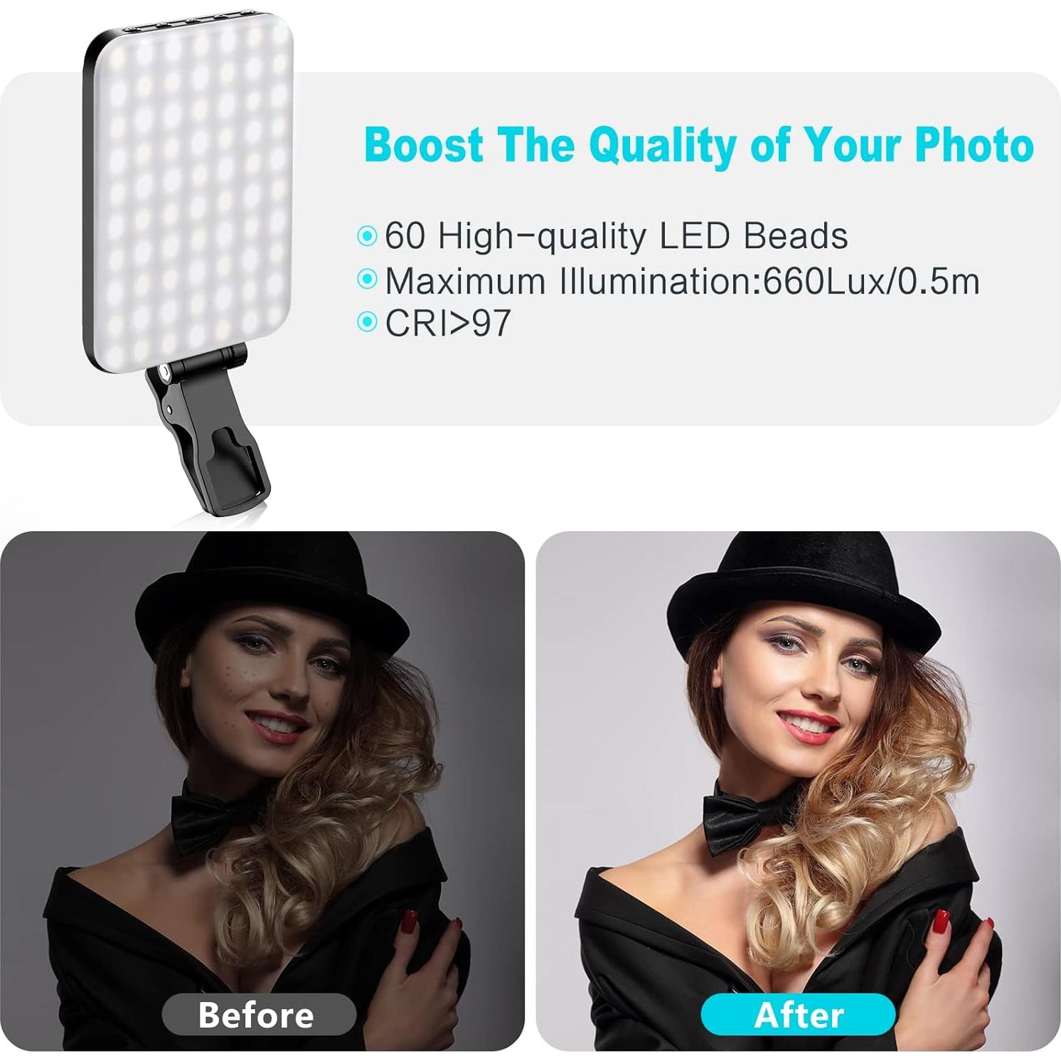 Luz de Selfie Anautin D6 60 LED 2200mAh 7 Modos Brillo