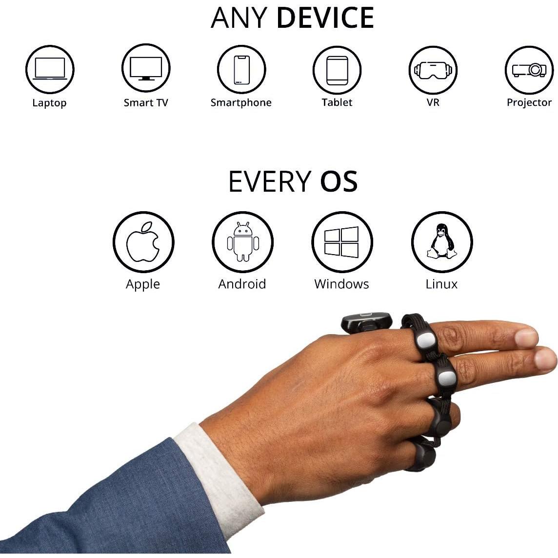 Tap Strap 2 Bluetooth Grande Teclado y Ratón 289g