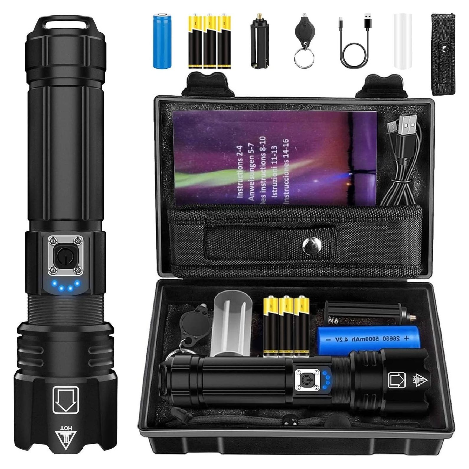 Linterna Recargable Victoper P70 20000 Lúmenes 5 Modos